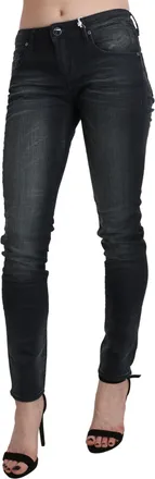 Acht Washed Low Waist Skinny blue Womens Trouser