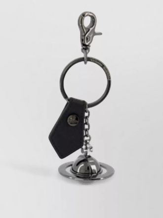Vivienne Westwood saffiano 3d orb metal keychain