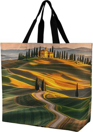 Generic Italy-Tuscan Carry Bag Reusable Grocery Bag Lightweight Handbags For College Ladies Beach