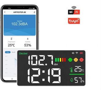 Purline Medidor De Decibelios Wifi Con Control Por App