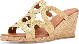 Andr&eacute; Assous Neena Womens Sandals Natural Raffia : 10 M, Faux Leather