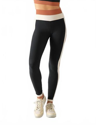 Glyder Directional High Waist Legging In Black Oatmilk/cinnamon