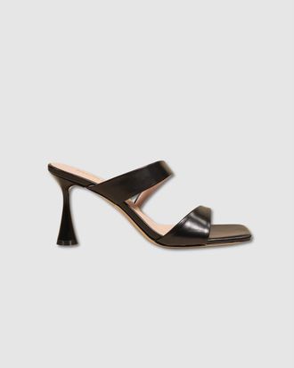 Mi-Mai Tara Square Toe High Heel Mule Sandal in Black at Nordstrom, Size 10