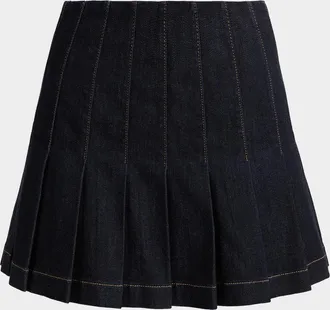 Alice & Olivia Carter Denim Miniskirt