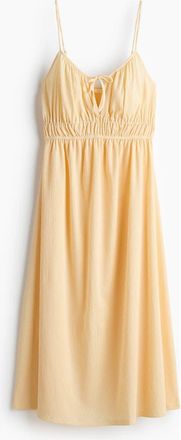 H&M Crinkled Jersey Dress in Yellow at Nordstrom, Size Xx-Large