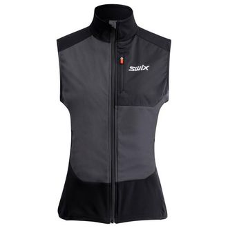 Swix Focus Vest Softshellgilet f&uuml;r Damen | schwarz/grau