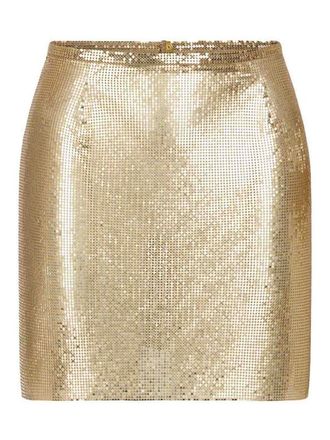Paco Rabanne Jupe Mini Mesh Printed Recto Verso