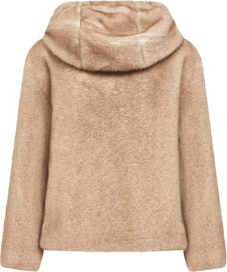 Herno Womens Bomber Jacket Faux Fur Chantilly