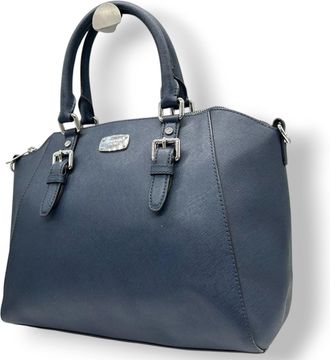 Michael Kors Navy Pvc Handbag Tote Bag (Pre-Owned)