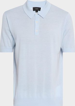 Vince Mens Wool-Cashmere Polo Shirt