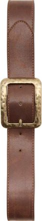Mango Faux Leather Belt in Brown at Nordstrom, Size X-Large