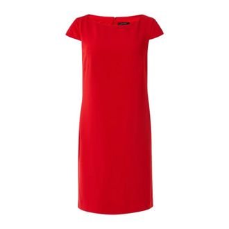 Comma Sheath Dress - Dames - Jurken - Rood - Maat: M Leer