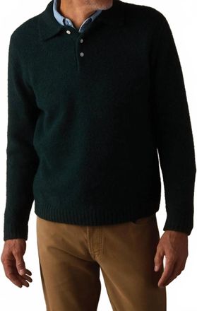 The Normal Brand Homebound Polo Sweater In Dark Sea