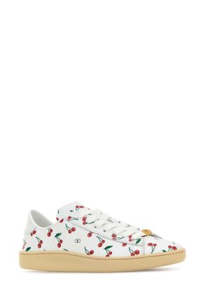 Valentino Garavani Womens Printer Leather Royco Sneakers Biancorossoverdebiancogreenbripapy Calf - Bos Taurus