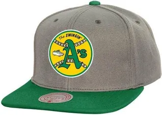 Mitchell & Ness Mens Mitchell & Ness Gray Athletics Cooperstown Collection Basic Flip Snapback Hat at Nordstrom