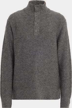 Paige Kotoni Merino Snap-Collar Sweater