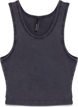 Entire studios cropped tank top - women - Organic Cotton/Elastane - L - Blue
