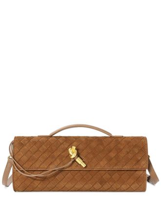 Tiffany & Fred Woven Suede & Leather Shoulder Bag