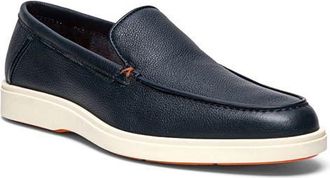 Santoni Botanist Slip-On Shoe in Blue Leather at Nordstrom, Size 11.5