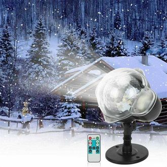OEM Proyector De Luz Led Para Nevadas, Luces Con Control Remoto Giratorio, Iluminaci&oacute;n Decorativa Impermeable Para Paisaje, Copo De Nieve Para Fiesta
