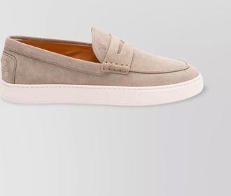 Tod's penny slot detail slip-on suede loafers