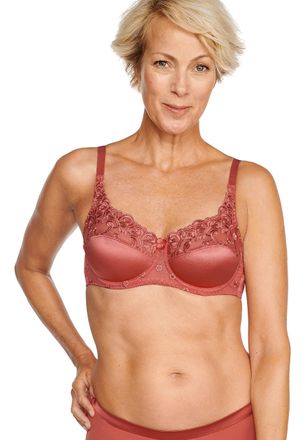 Naturana Hochwertiger Damen BH mit Bügel [Cup B-E] BH sehr guter Halt bei schönem Dekolleté I BH Damen mit Bügel I Bügel BH 90 Sun Kissed E