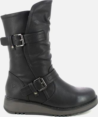 Heavenly Feet Womens Heavenly Feet HANNAH4 Womens Mid Calf Boots Black - Size: 5
