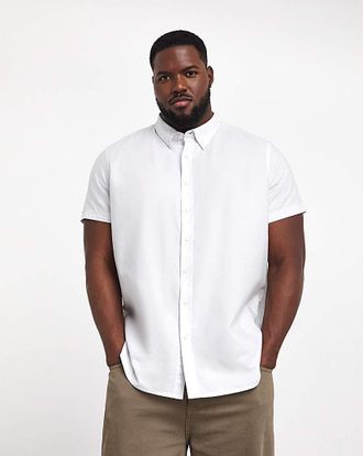 Jacamo Short Sleeve Oxford Shirt Regular