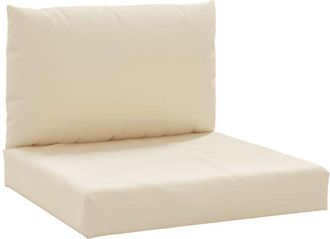 vidaXL Cojines Para Palets 2 Unidades Tela Oxford Beige Vidaxl
