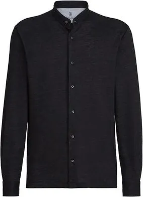 Brunello Cucinelli Jersey shirt in Anthracite at Nordstrom, Size Xxx-Large Eu