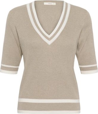 Inwear Leenah V-hals Trui - Dames - V-hals truien - Beige - XL - Truien & Vesten