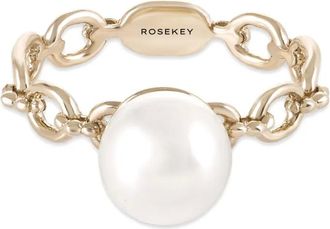 ROSEKEY Anello Justify My Love in oro giallo 18kt con perle Akoya