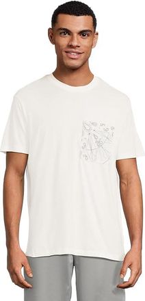 A|X Armani Exchange Paisley Pocket T-Shirts Mens T Shirt White : SM, Cotton
