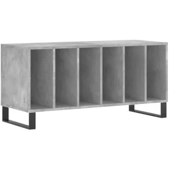 vidaXL Vidaxl - Mueble Discos Madera Contrachapada Gris Hormig&oacute;n 100x38x48 Cm