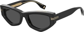 Marc Jacobs 54mm Cat Eye Sunglasses in Black/gray Sf Gd Sp at Nordstrom
