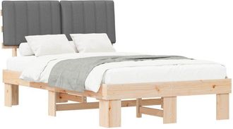 vidaXL Estructura De Cama Con Cabecera Tapizada Gris Claro Vidaxl