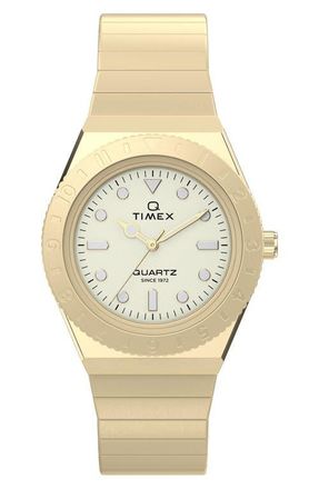 Timex Q Timex Mini 30mm Stainless Steel Expansion Band Watch in Gold-Tone at Nordstrom