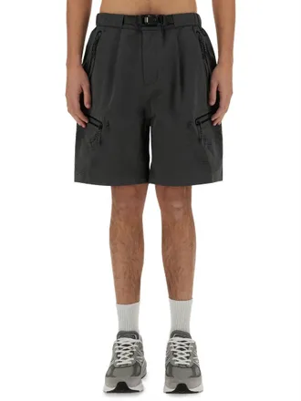 Alpha Industries Laser Cut Polyester Bermuda Shorts - Gray