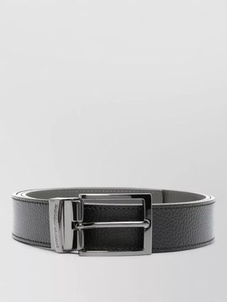 Emporio Armani leather belt adjustable length textured design