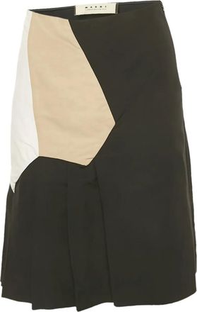Marni Gonna corta con design color-block - Nero
