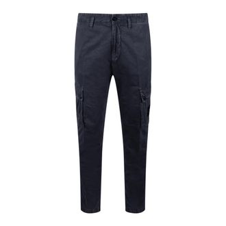 Stone Island Heren, Broeken, Blauw, Maat: W32 Katoen