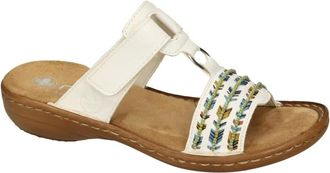Rieker Schoenen, Dames, Wit, 36 EU, Leer, 60867-80 Wedge