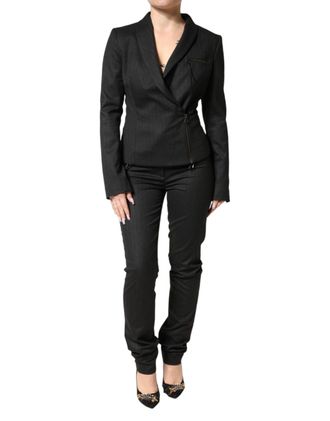 Exte Double Breasted Pants Blazer Jacket 2 Piece Womens Suit