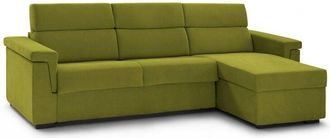 Dmora Dmora - Sof&aacute; Cama Con Pen&iacute;nsula Ganzaria, Sof&aacute; Esquinero Transformable Para Sal&oacute;n, Acolchado, Desenfundable, Calidad 100% Made In Italy, 285x160 H100 