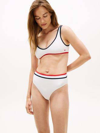 Tommy Hilfiger Bustier-Bikini-Top SCOOP, Damen, Gr. XL (42/44), N-Gr, ecru, Microfaser, Microfaser, TOMMY HILFIGER SWIMWEAR, Bikini-Oberteile Bustier-Bikini-Top