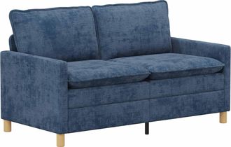 vidaXL Sof&aacute; Azul 156 X 81 X 87,5 Cm Poli&eacute;ster Vidaxl