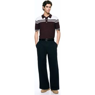 H&M Loose Fit Tailored Trousers in Black at Nordstrom, Size 32