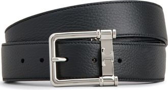 Tod's buckle leather belt - men - CALFSKIN - 90 - Black