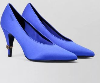 Versace satin pumps high heel medusa ring