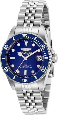 Invicta Pro Diver 29187 Dames Horloge - Quartz Uurwerk - Roestvrij Staal met blauwe Wijzerplaat - 34mm
